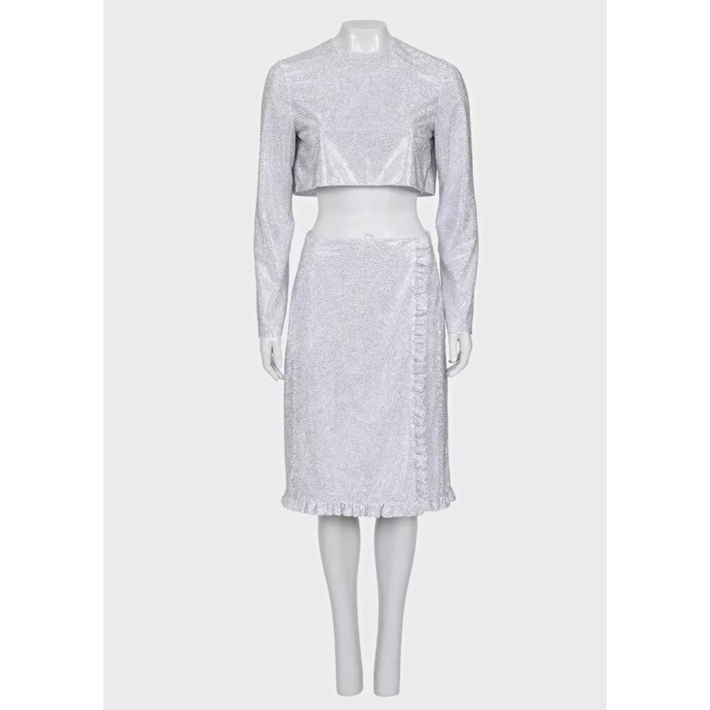 Miu Miu Silver Skirt Suit Sz.38